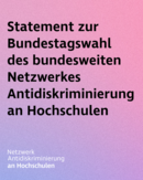 Statement zur Bundestagswahl